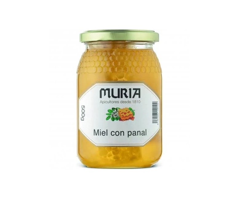 Miel con panal 500 gr Muria