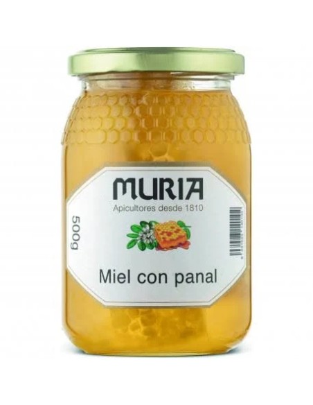 Miel con panal 500 gr Muria