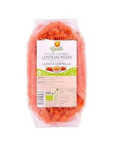 Espirales de lentejas rojas bio sg 250 gr Vegetalia