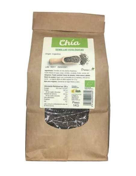 Chia semillas bio 1 kg DREAM FOODS