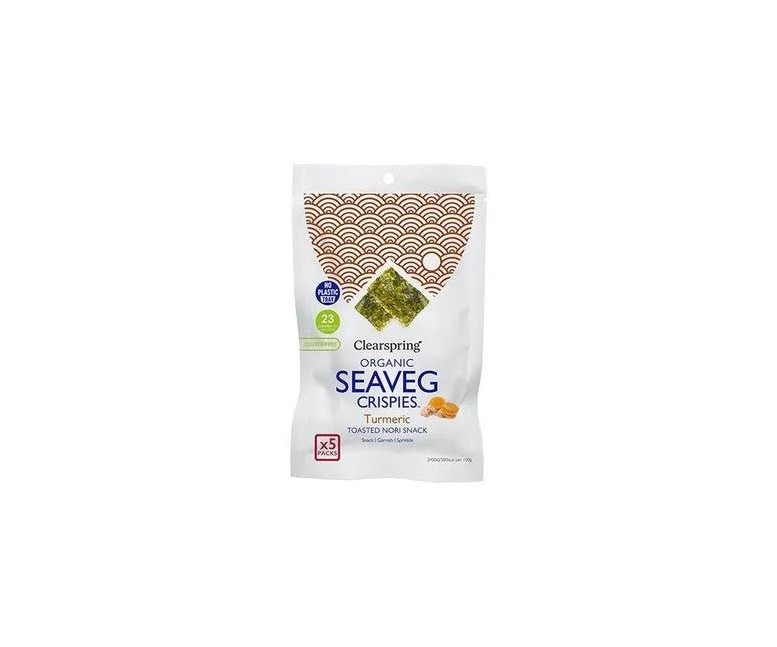 Alga nori con cúrcuma multipack snack 5 uds - 4 gr Clearspring