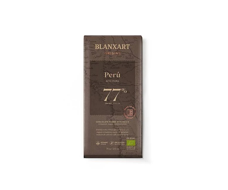Chocolate negro 77% Perú eco 75 gr Blanxart