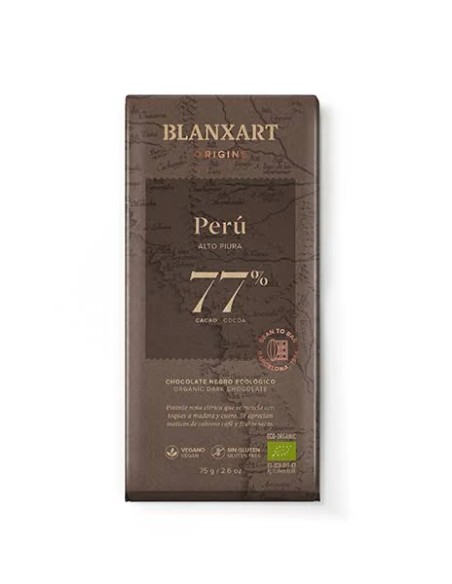 Chocolate negro 77% Perú eco 75 gr Blanxart