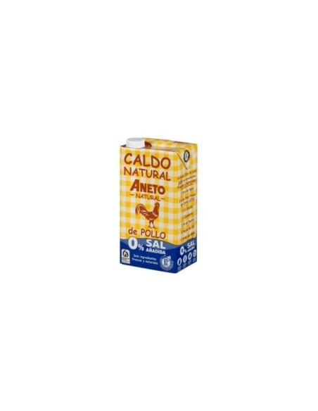 Caldo natural de pollo 0% sin sal añadida 1 l Aneto