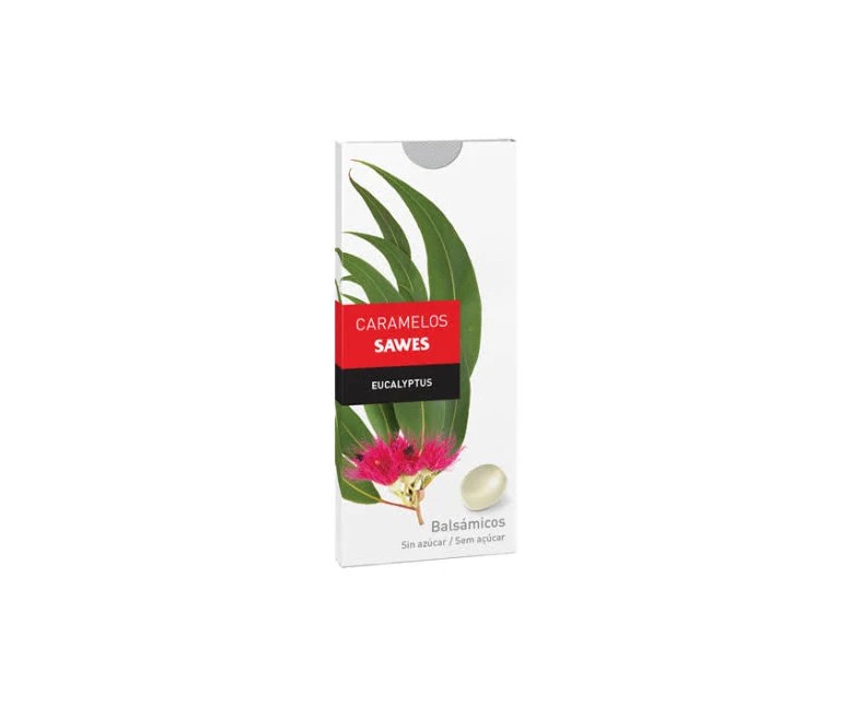 Caramelos balsám sin azúcar eucalipto blister 22 gr Sawes