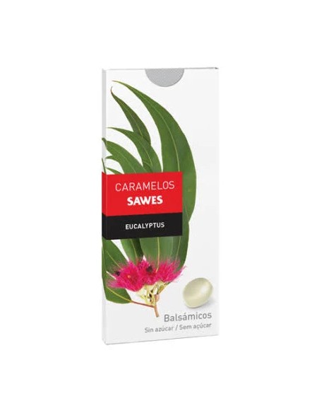 Caramelos balsám sin azúcar eucalipto blister 22 gr Sawes