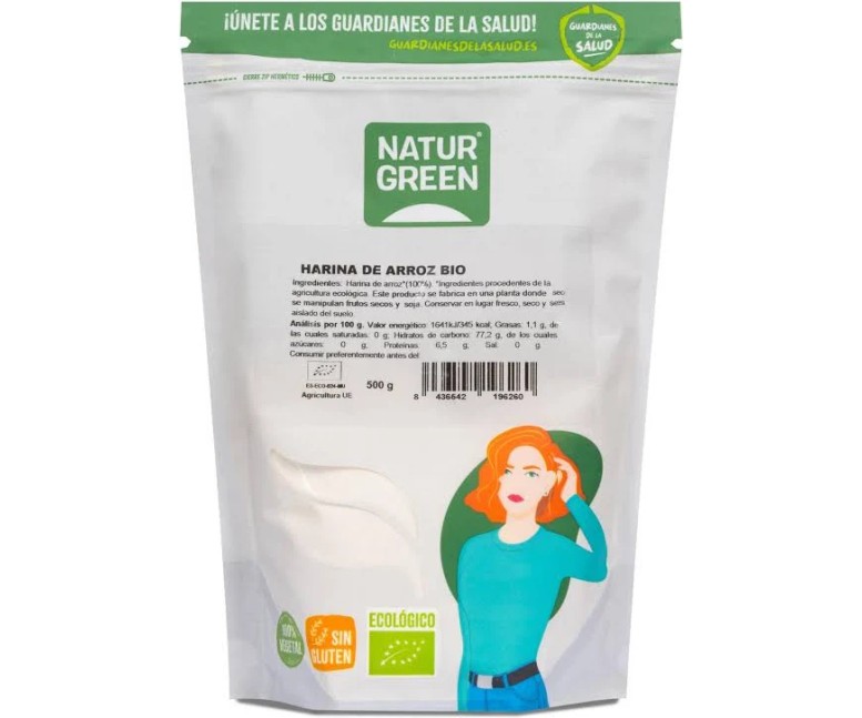 Harina de arroz bio sg 500 gr NaturGreen