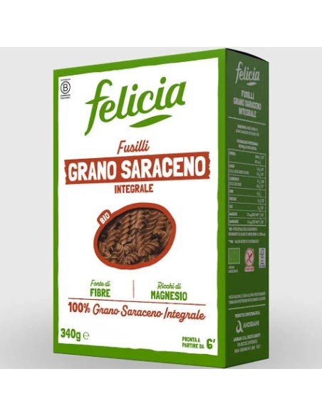 Fusilli de trigo sarraceno integral bio sg 250 gr Felicia