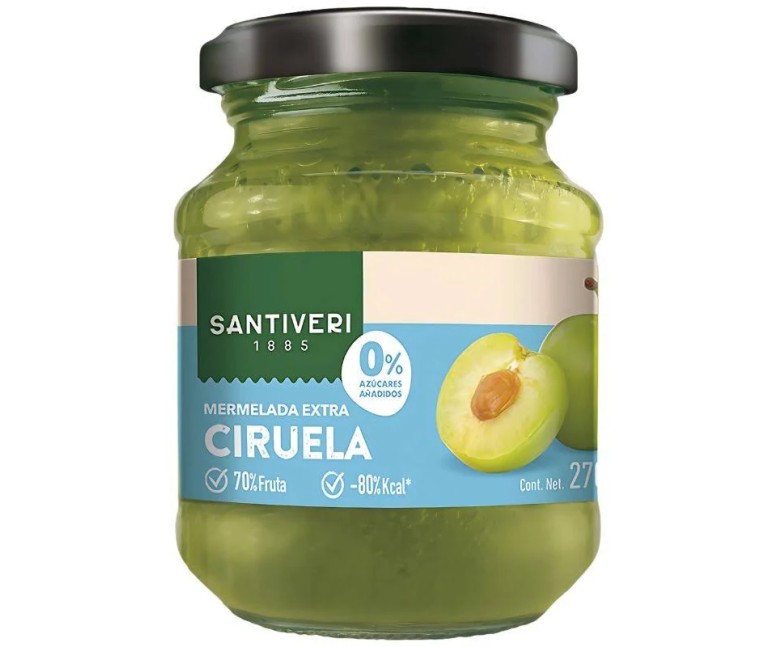 Mermelada ciruela 0% azúcar 270 gr Santiveri
