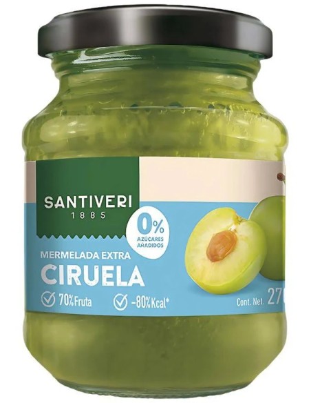 Mermelada ciruela 0% azúcar 270 gr Santiveri