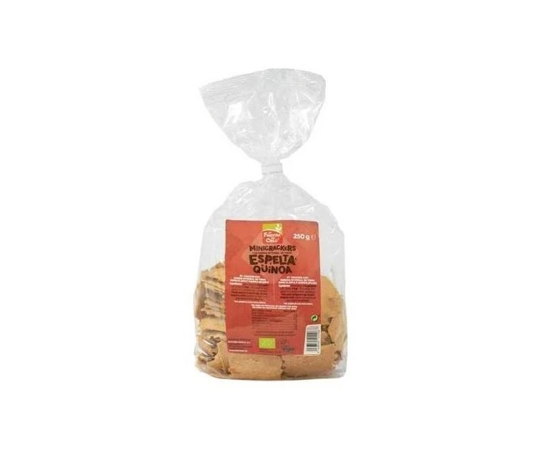 Mini crackers de espelta quinoa bio vegan 250 gr La Finestra sul Cielo
