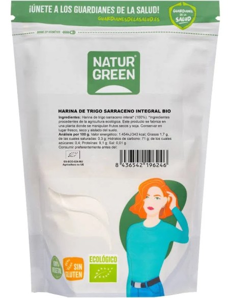 Harina de trigo sarraceno integral bio sg 500 gr NaturGreen