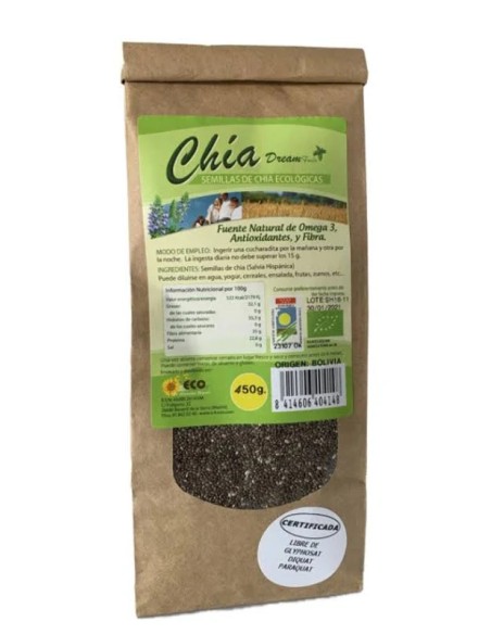 Chia semillas bio 400 gr DREAM FOODS