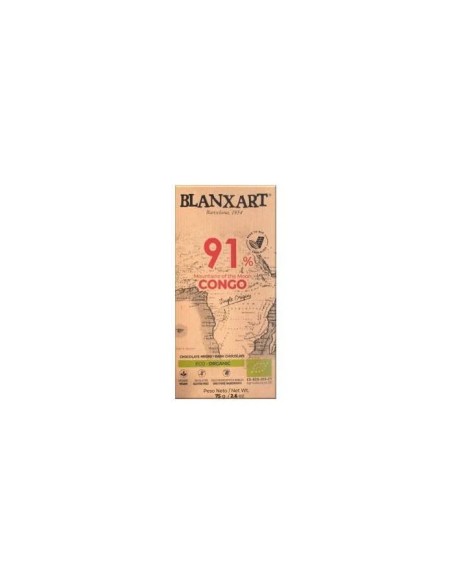Chocolate negro 91% congo eco 75 gr Blanxart