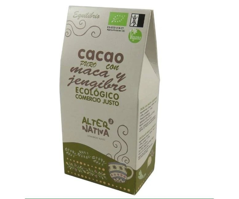 Cacao con maca jengibre bio 125 gr Alternativa 3