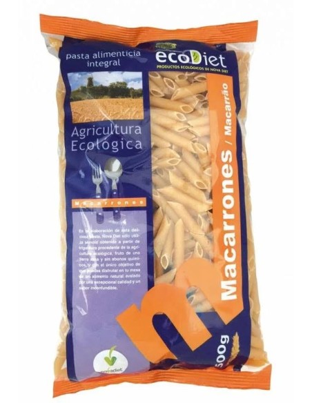 Macarrones integrales Ecodiet 500 gr Nova Diet