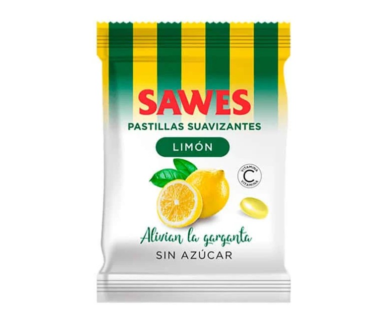 Pastillas balsám s/azúcar limón vit c bolsa 50 tab - 50 gr Sawes