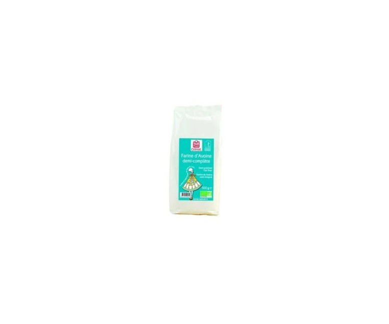 Harina de avena semi integral bio 500 gr Celnat