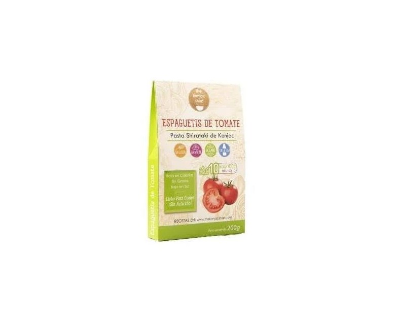 Espaguetis de tomate konjac sg vegan s/a 200 gr The Konjac Shop