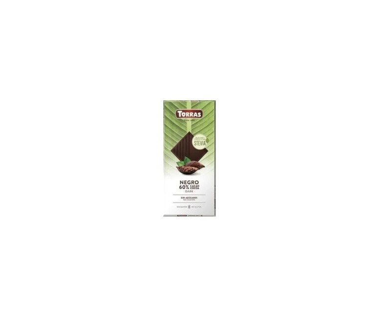 Chocolate cacao 60% stevia 100 gr Torras
