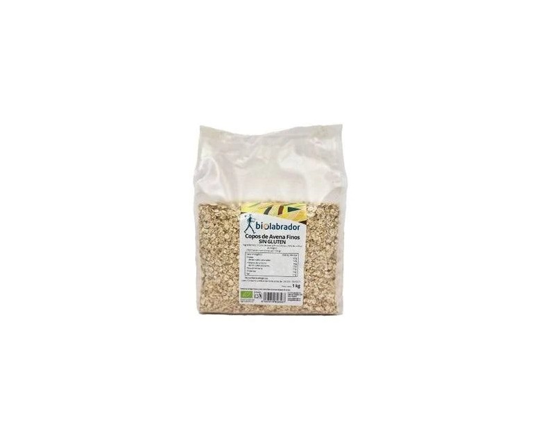 Copos de avena finos sin gluten 1 kg Biolabrador