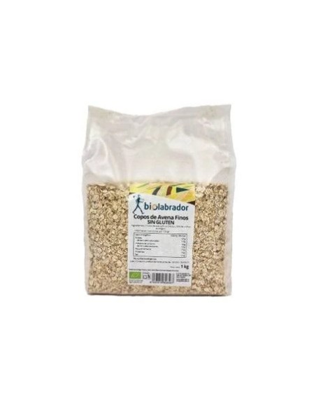 Copos de avena finos sin gluten 1 kg Biolabrador