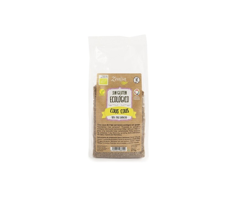 Cous cous trigo sarraceno Sin Gluten Bio 375 g Zealia