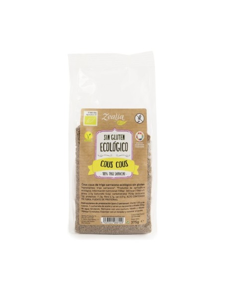 Cous cous trigo sarraceno Sin Gluten Bio 375 g Zealia