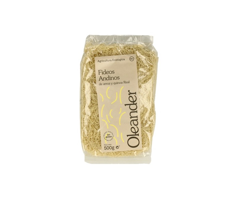 Fideos andinos de arroz y quinoa real bio 500 g Oleander