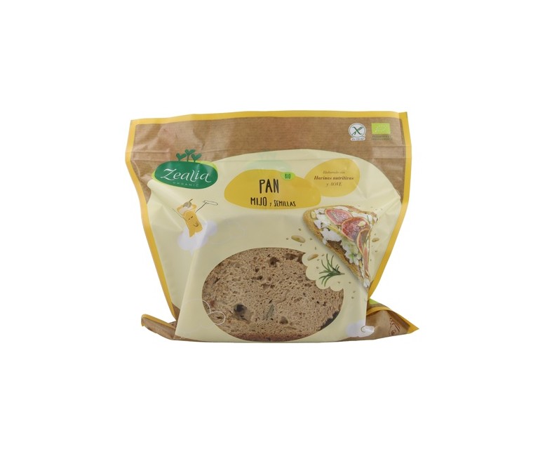 Pan Mijo y semillas Bio sin gluten 330 g Zealia