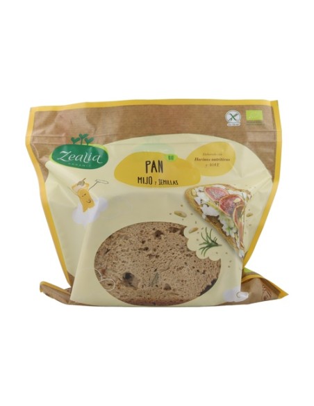 Pan Mijo y semillas Bio sin gluten 330 g Zealia