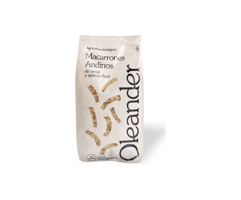Macarrones andinos de arroz y quinoa real bio 500 g Oleander