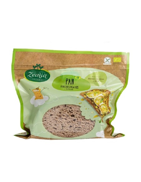 Pan Multicereales y semillas bio sin gluten 330 g Zealia