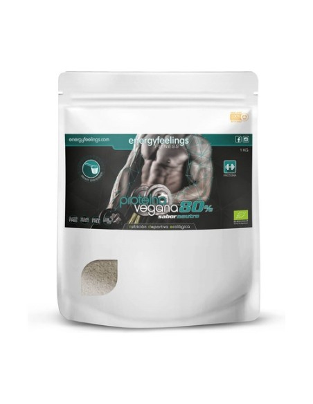 Organic Proteína Vegetal 80% Neutro 1 kg Energy Feelings