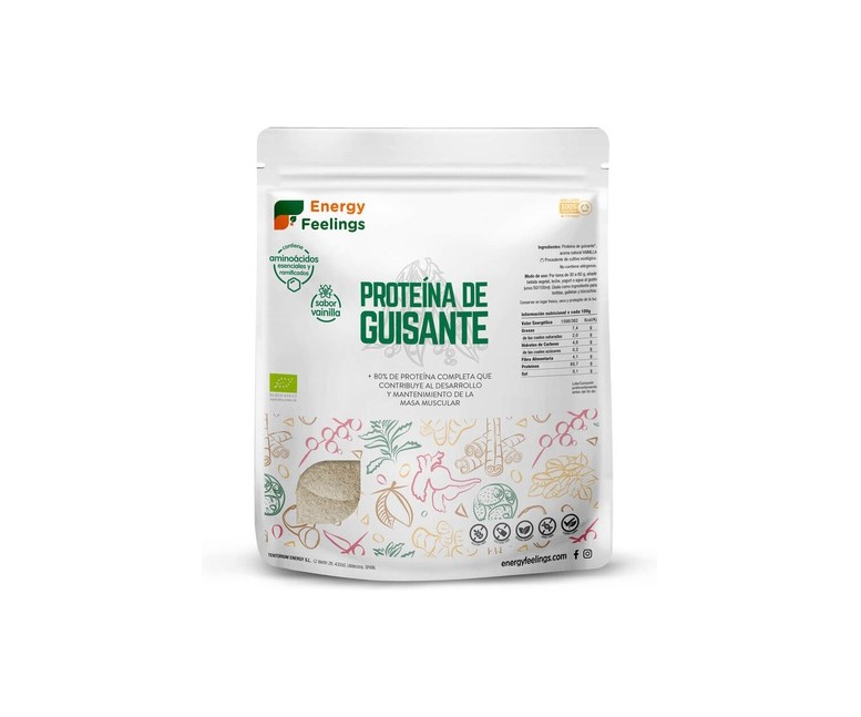 Proteína de guisante eco sabor vainilla 1 kg (Vainilla) Energy Feelings