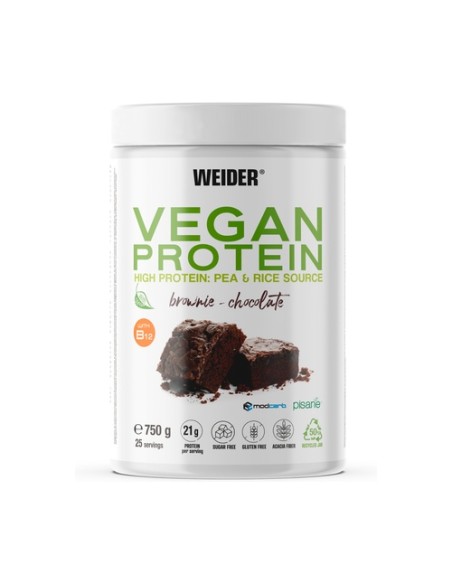 Vegan Protein sabor Brownie Chocolate 750 g (Chocolate - Brownie) Weider