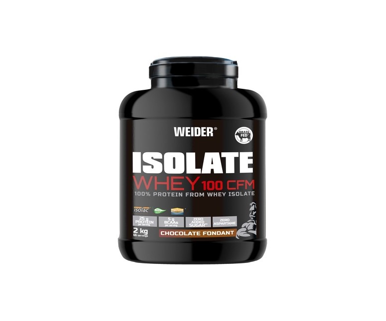 Isolate Whey 100 Cfm proteína 2 kg de polvo (Chocolate) Weider