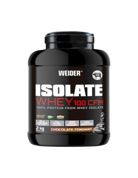 Isolate Whey 100 Cfm proteína 2 kg de polvo (Chocolate) Weider