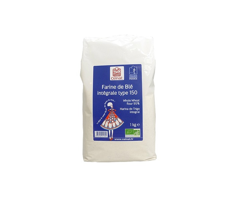 Harina de trigo integral tipo 150 1 kg Celnat