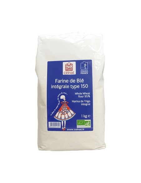 Harina de trigo integral tipo 150 1 kg Celnat
