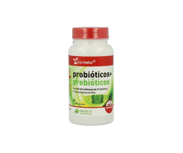Prebióticos + Probióticos 60 cápsulas de 795mg Plannatur