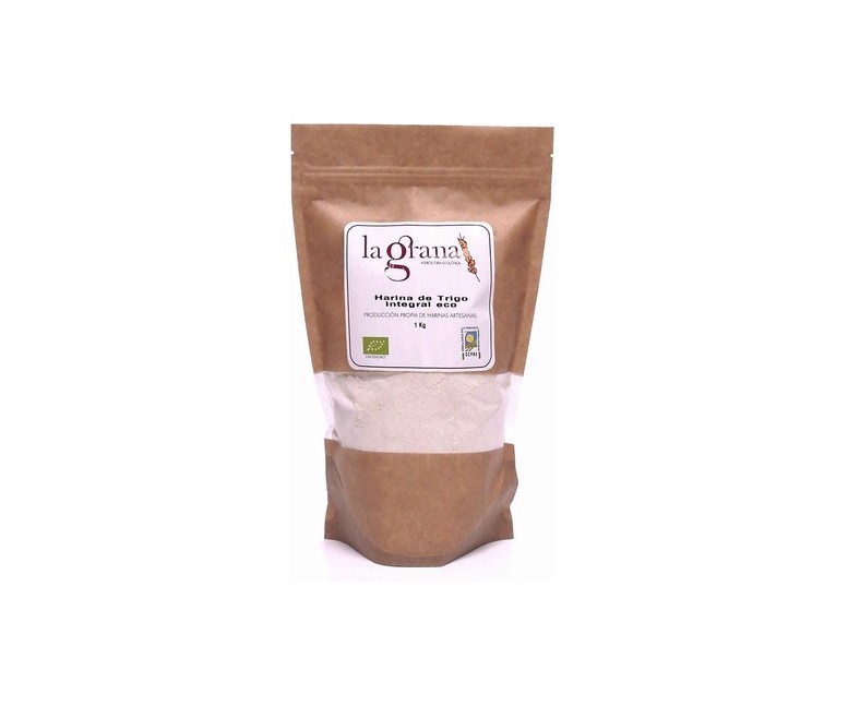 Harina de trigo integral Eco 1 kg de polvo (Trigo) La Grana