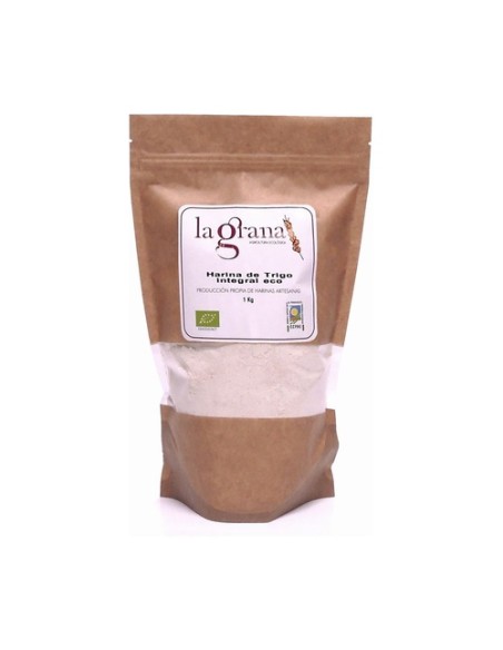 Harina de trigo integral Eco 1 kg de polvo (Trigo) La Grana