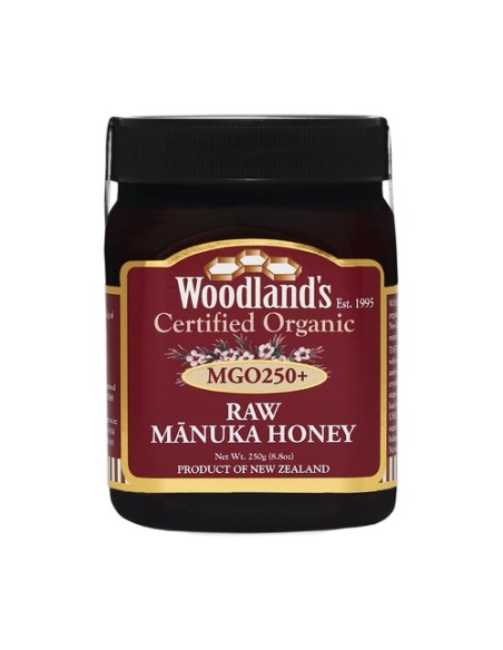 Miel de Manuka MGO250+ Bio RAW monofloral 250 g Woodland's