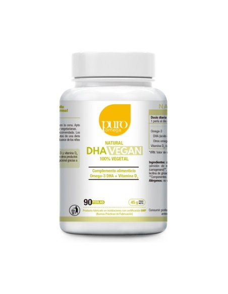 Natural DHA Vegan 90 perlas Puro Omega