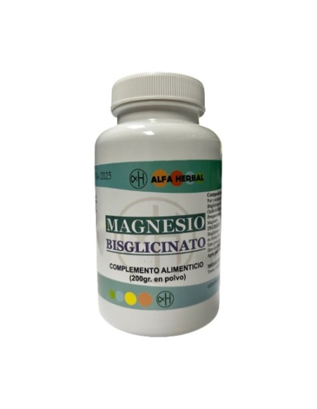 Magnesio bisglicinato en polvo 200 g de polvo Alfa Herbal