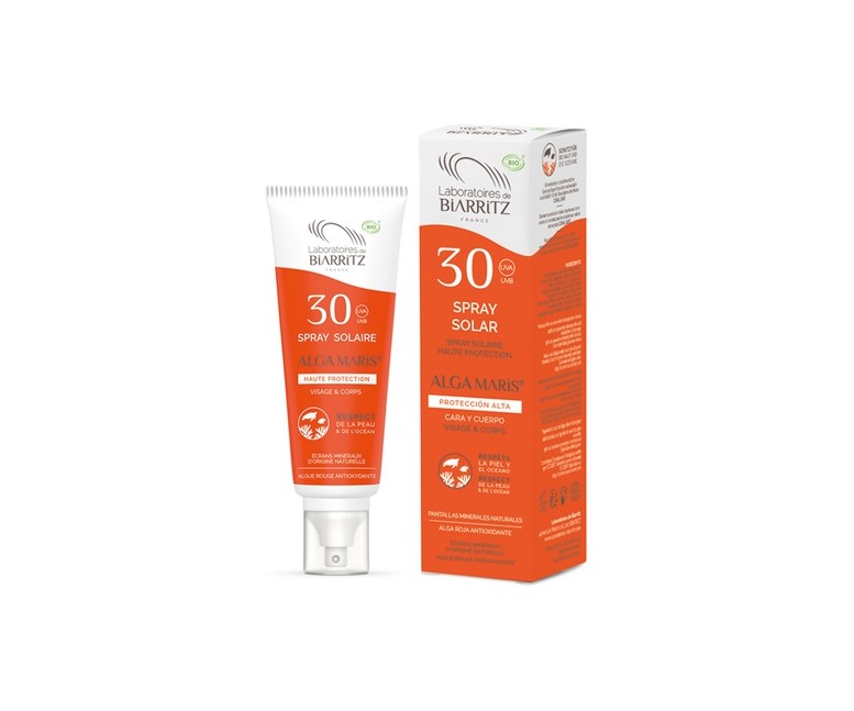 Spray solar cara y cuerpo SPF30 Alga Maris 100 ml de crema Laboratoires de Biarritz