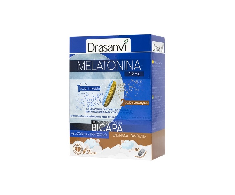 Melatonina bicapa retard 60 comprimidos de 834mg Drasanvi
