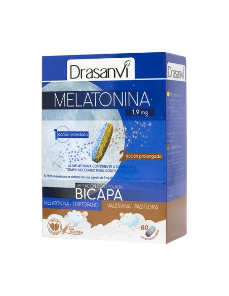 Melatonina bicapa retard 60 comprimidos de 834mg Drasanvi