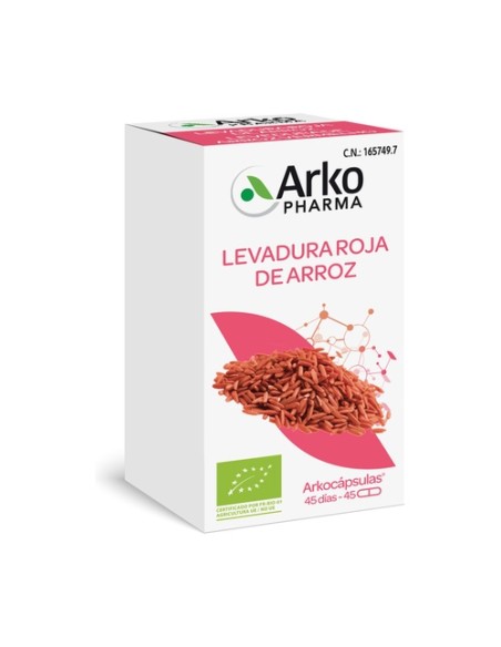 Levadura roja de arroz bio 45 cápsulas Arkopharma